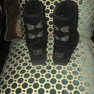 Ugh boots with sequin bows